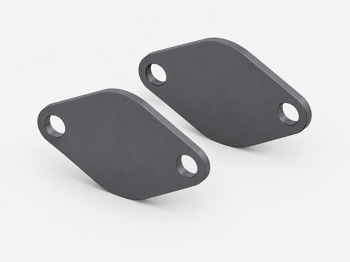 Pair of EGR Blanking Plate for VW 1.2, 1.4, 1.9, 2.0 TDI Engines - Fits VW, Audi, Skoda, Seat Diesel Vehicles - 3mm Thick Plated Steel