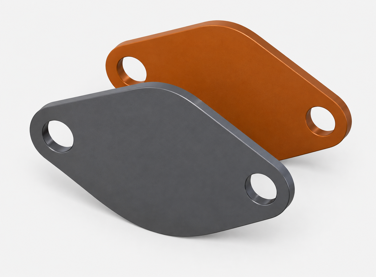 EGR Blanking Plate & Gasket for VW 1.2, 1.4, 1.9, 2.0 TDI Engines - Fits VW, Audi, Skoda, Seat Diesel Vehicles - 3mm Thick Plated Steel