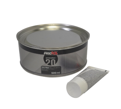 a two-part filler designed for repairing holes, scratches, and scuffs on plastic vehicle parts like bumpers and trims.
