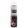 a transparent spray primer designed to improve paint adhesion on plastic surfaces.