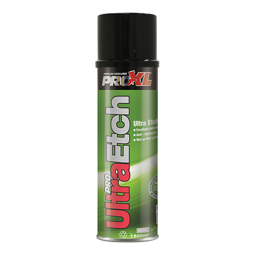 PRO-XL Ultra Etch Primer is a fast-drying primer designed for strong adhesion on various metal surfaces.