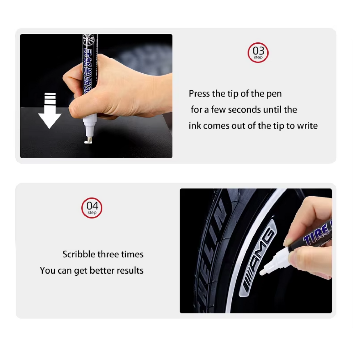 Car Tire Paint Marker – Durable Waterproof Ink Pen for Rubber & Wheel Lettering