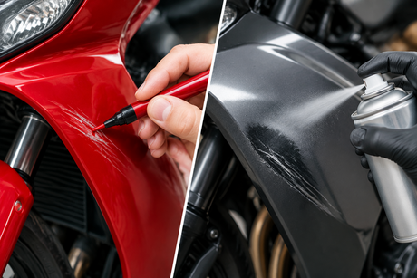 black motorcycle touch up paint