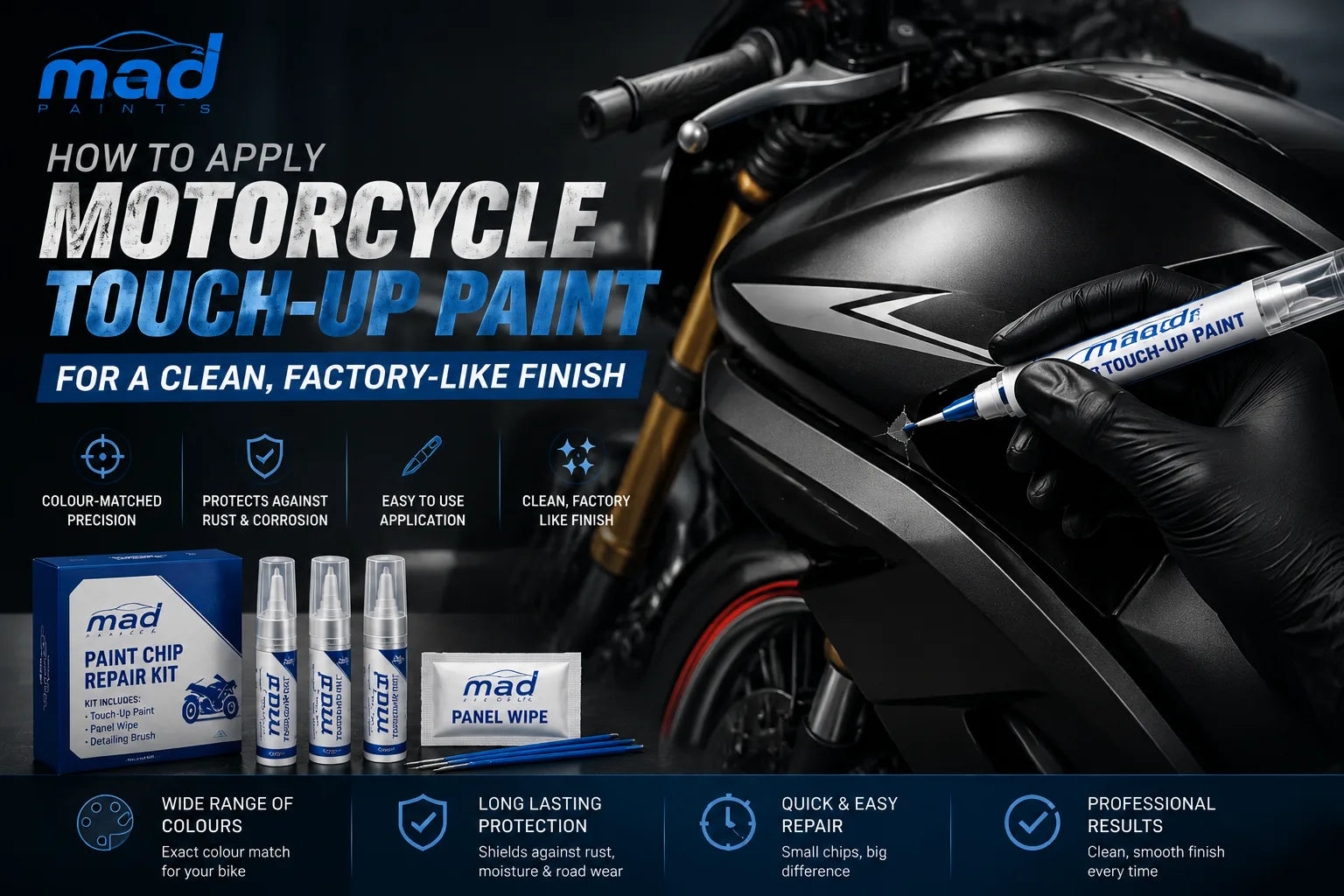 How to Apply Motorcycle Touch-Up Paint for a Clean, Factory-Like Finish