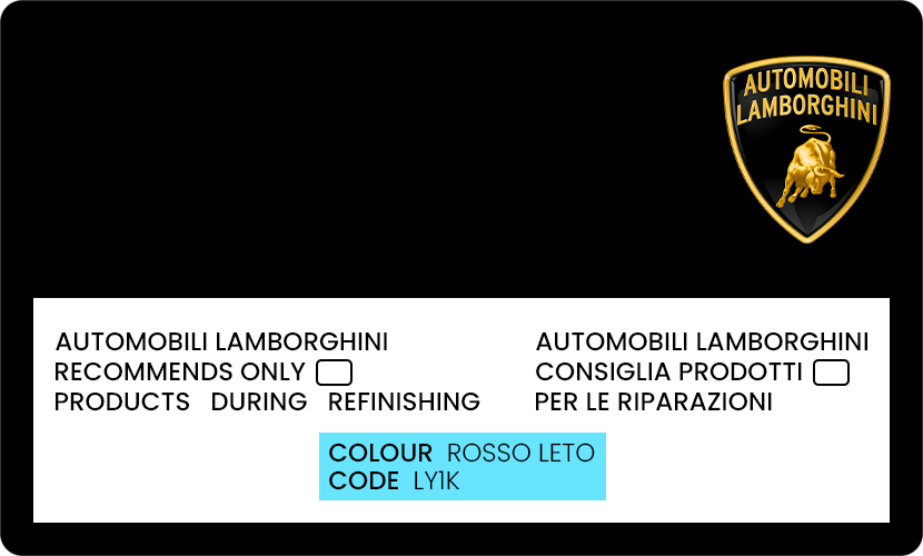 Lamborghini Paint Code