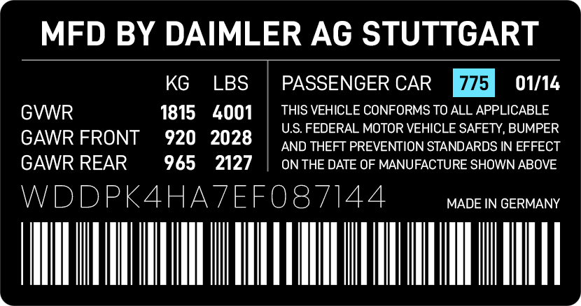 Mercedes Paint Code