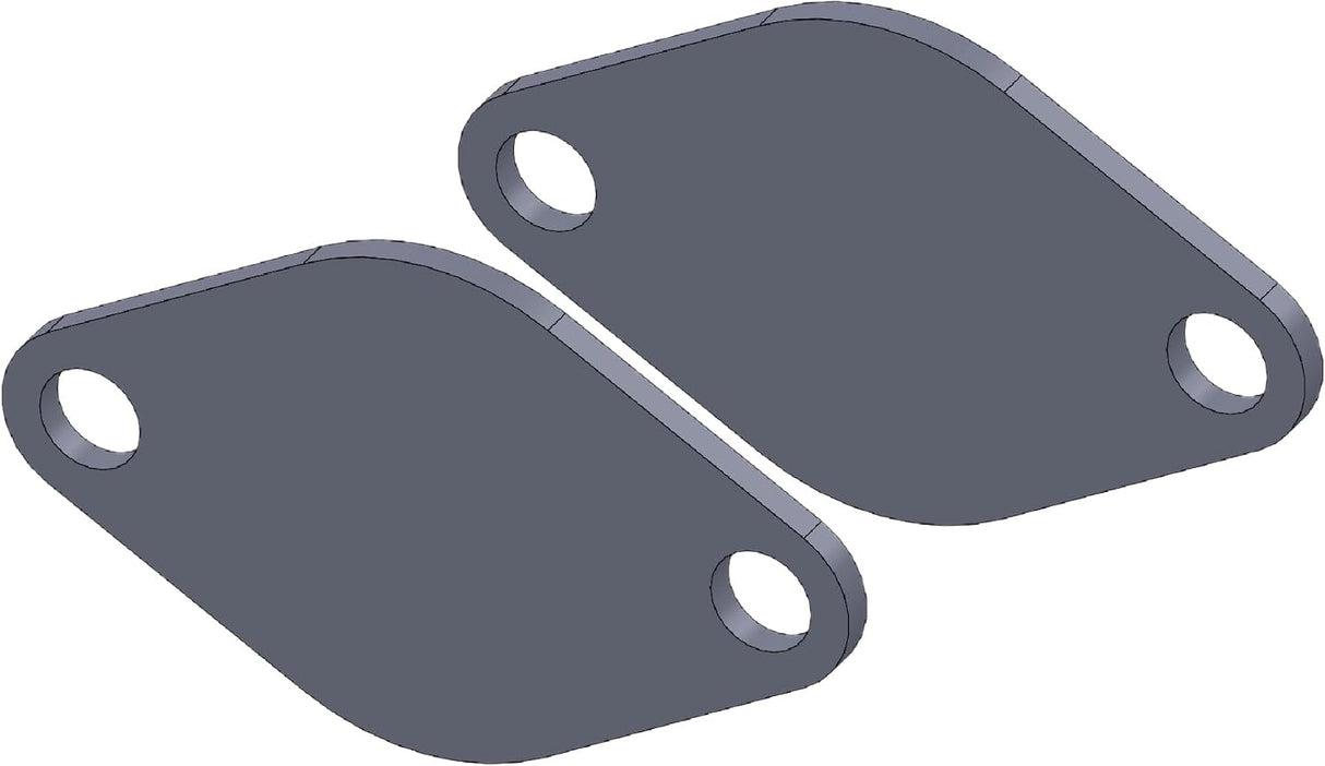 Pair of EGR Blanking Plate for VW 1.2, 1.4, 1.9, 2.0 TDI Engines - Fits VW, Audi, Skoda, Seat Diesel Vehicles - 3mm Thick Plated Steel