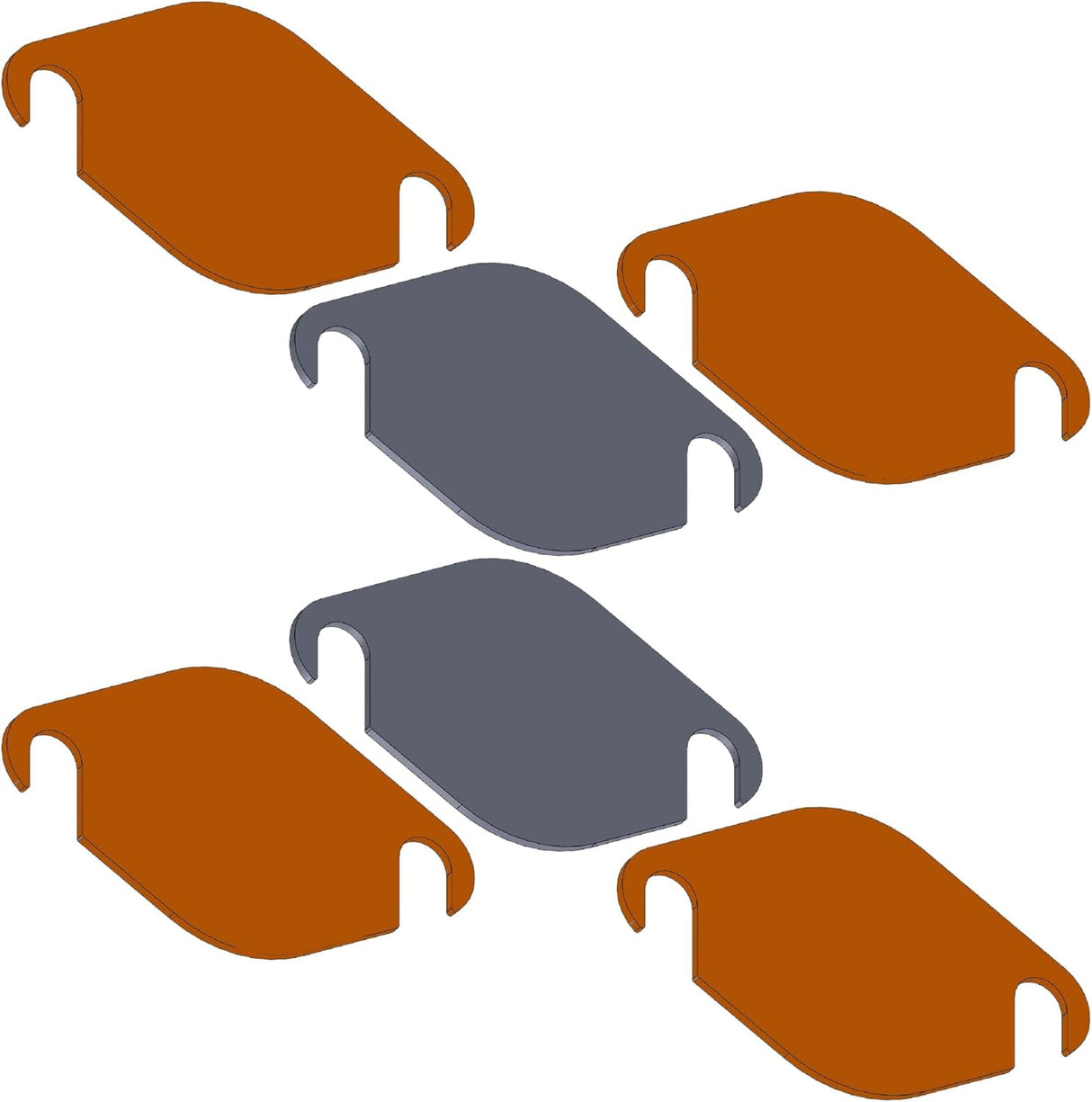 Pair of EGR Slotted Blanking Plates & 4x Gaskets for VW 1.2, 1.4, 1.9, 2.0 TDI Engines - Fits VW, Audi, Skoda, Seat - Diesel