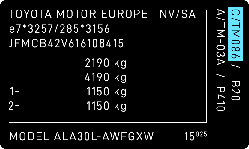Toyota Paint Code