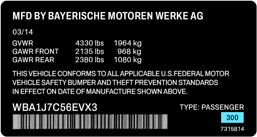 BMW Paint Code
