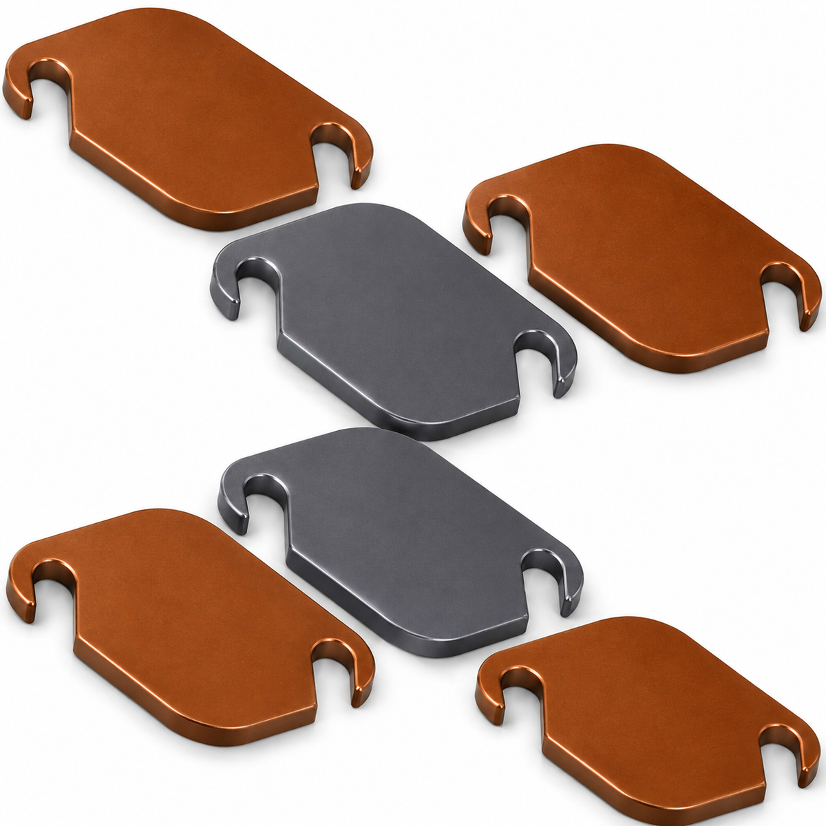 Pair of EGR Slotted Blanking Plates & 4x Gaskets for VW 1.2, 1.4, 1.9, 2.0 TDI Engines - Fits VW, Audi, Skoda, Seat - Diesel