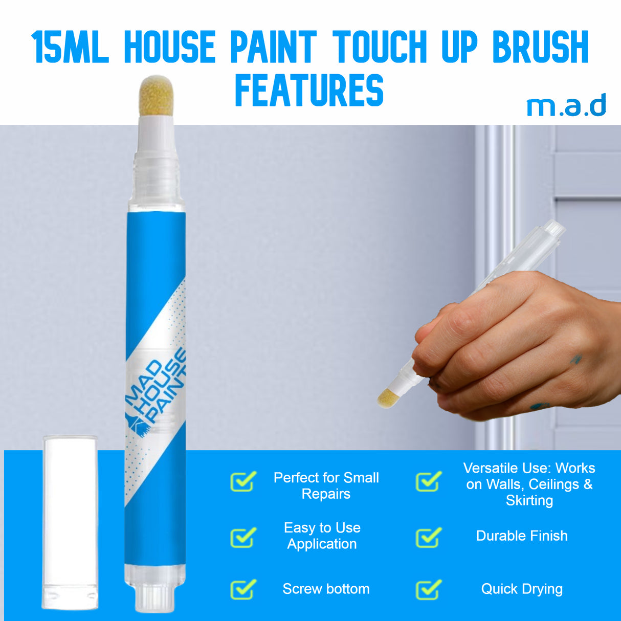 Brilliant White, Gloss, House Touch Up Paint Pen