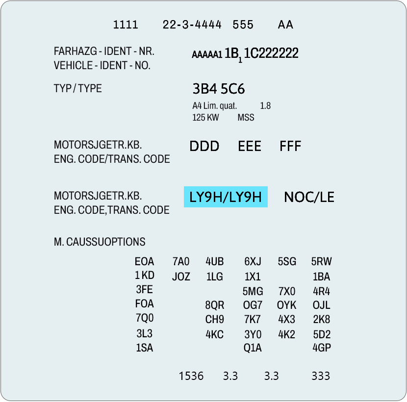 Audi Paint Code